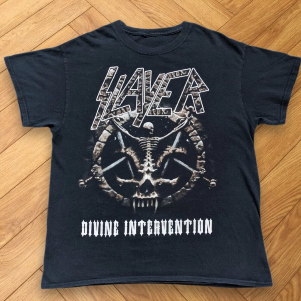 Y2K Slayer Band Tee Divine Intervention Tour Thrash Metal Rock